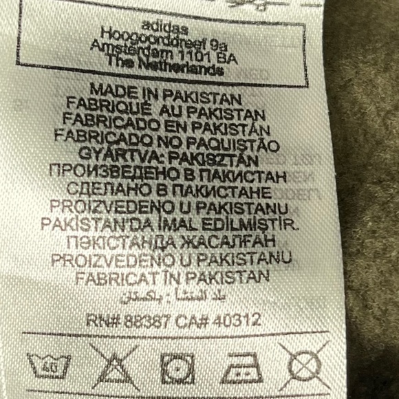 Adidas ESSENTIALS 3-STRIPES FLEECE HOODIE, Olive Stata / Black, Medium - Picture 8 of 13